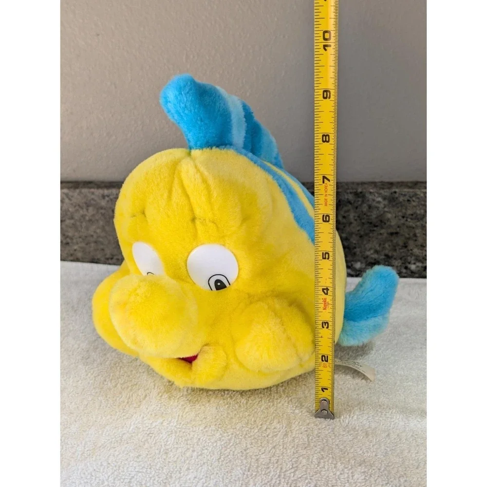 VINTAGE rare PLUSH ORIGINAL LITTLE MERMAID 1991 TYCO FLOUNDER FISH  DISNEY